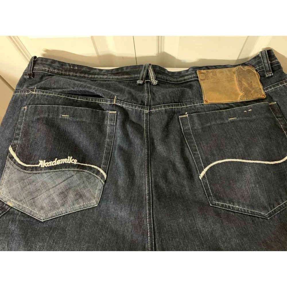 Akademiks Men's Jeans, Sz 44 Rescue Squad Blue Distressed‎